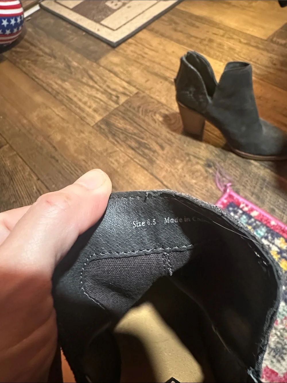 Women's Black Suede Block Heel Ankle Booties